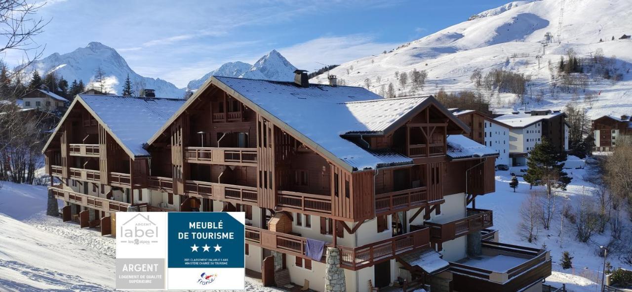 T2 Meuble Tourisme 3 Etoiles, Pied Des Pistes-Parking Prive Avec Balcon Et Superbe Vue Apartment Les Deux Alpes Exterior photo