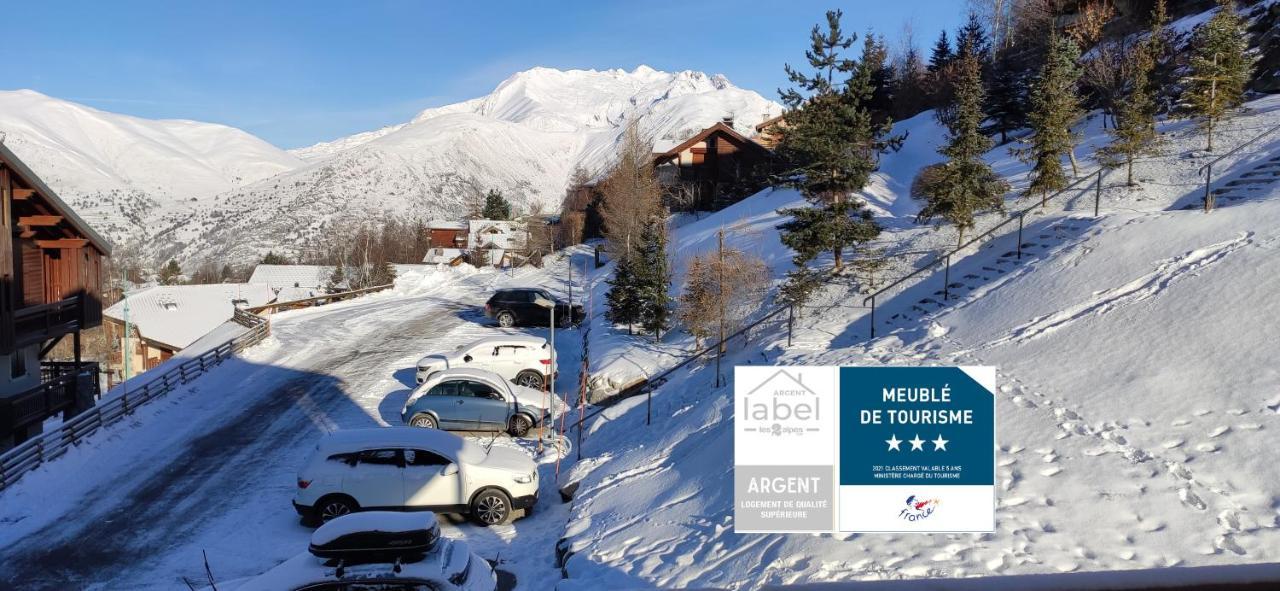 T2 Meuble Tourisme 3 Etoiles, Pied Des Pistes-Parking Prive Avec Balcon Et Superbe Vue Apartment Les Deux Alpes Exterior photo